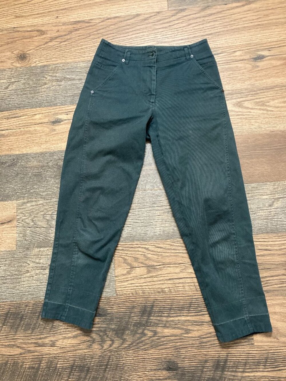 Steven Alan Straight Leg Green Jeans Cotton Blend w/Pockets Women's Size 4